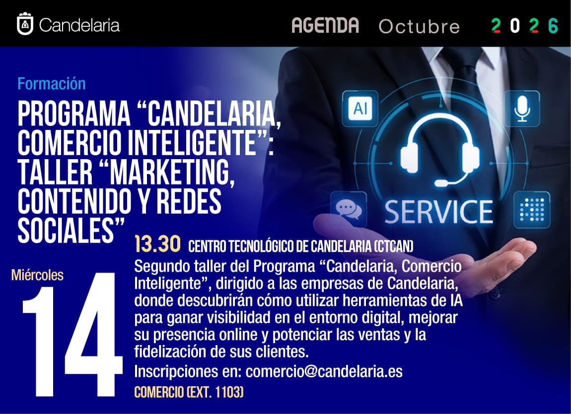 Programa “Candelaria, Comercio Inteligente”: taller “Marketing, contenido y redes sociales”