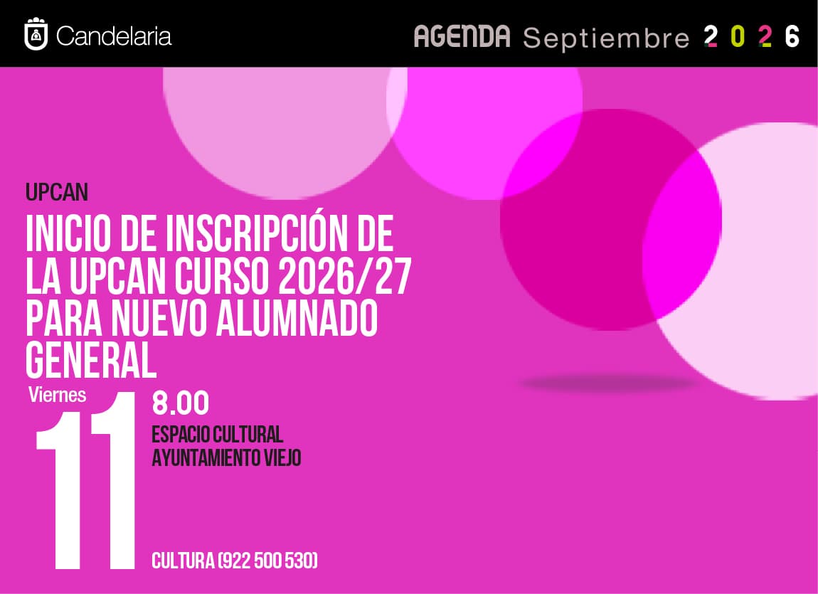 Inicio inscripción de la UPCAN Curso 2026/2027