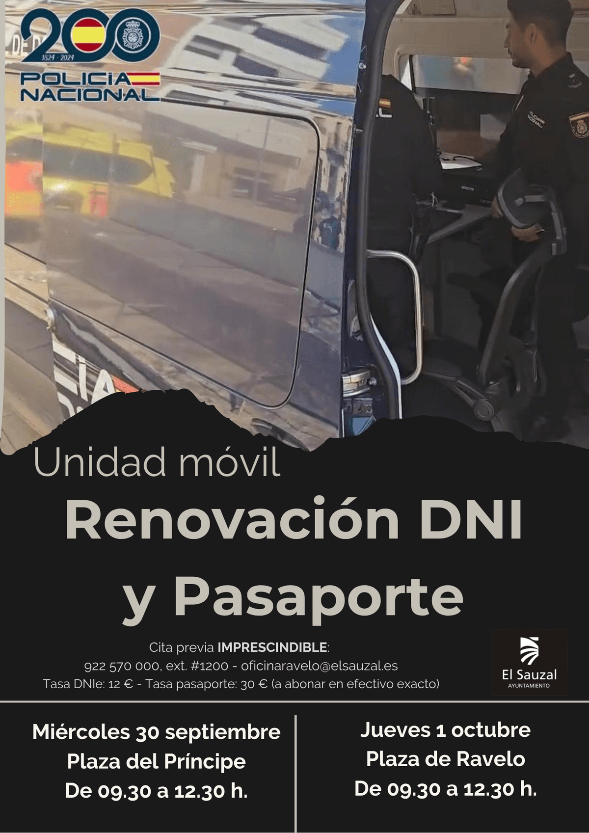 Unidad móvil para renovar el DNIe y el pasaporte en El Sauzal