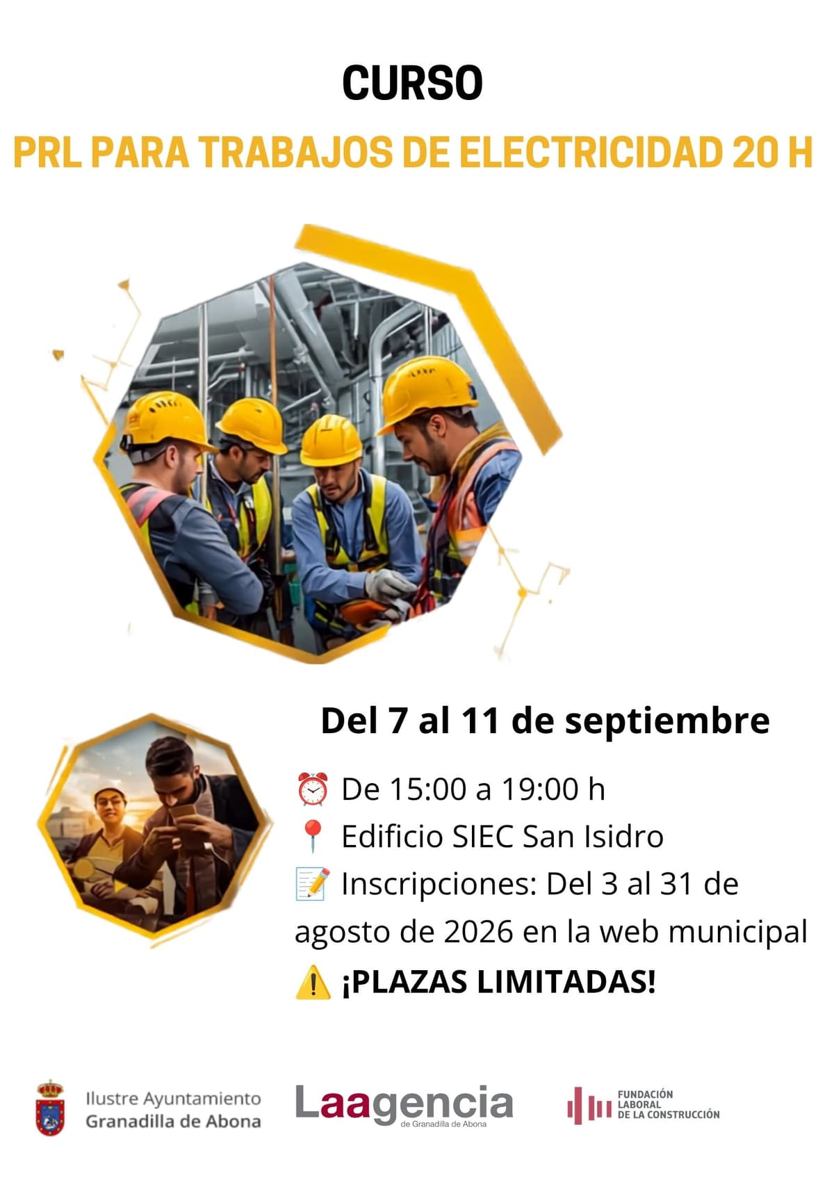 CURSO PREVENCIÓN DE RIESGOS LABORALES 20H EN ELECTRICIDAD